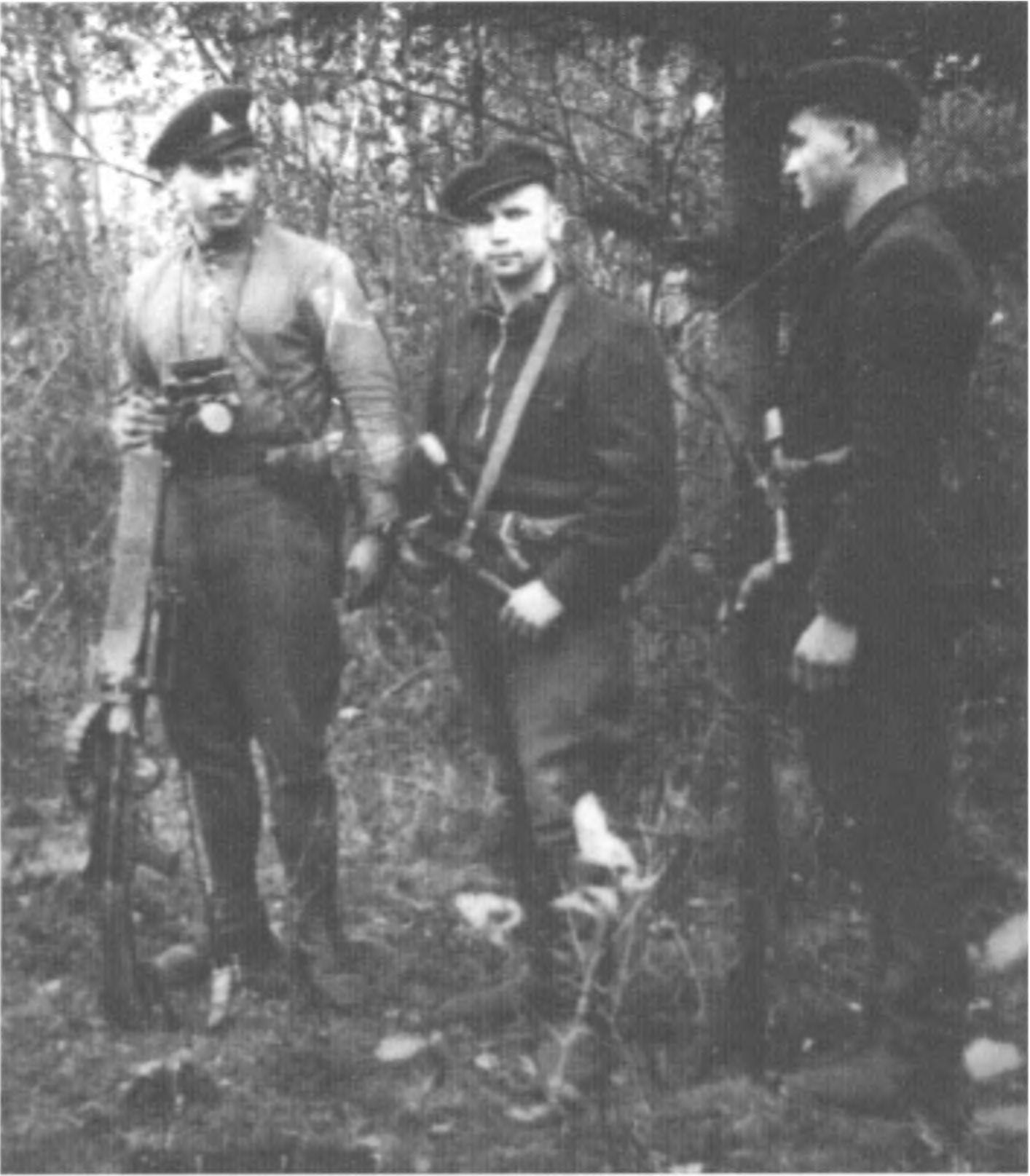 Antanas Rinkevičius-Griausmas, Jonas Kirsnys-Piršlys, Kazys Rinkevičius-Berželis.