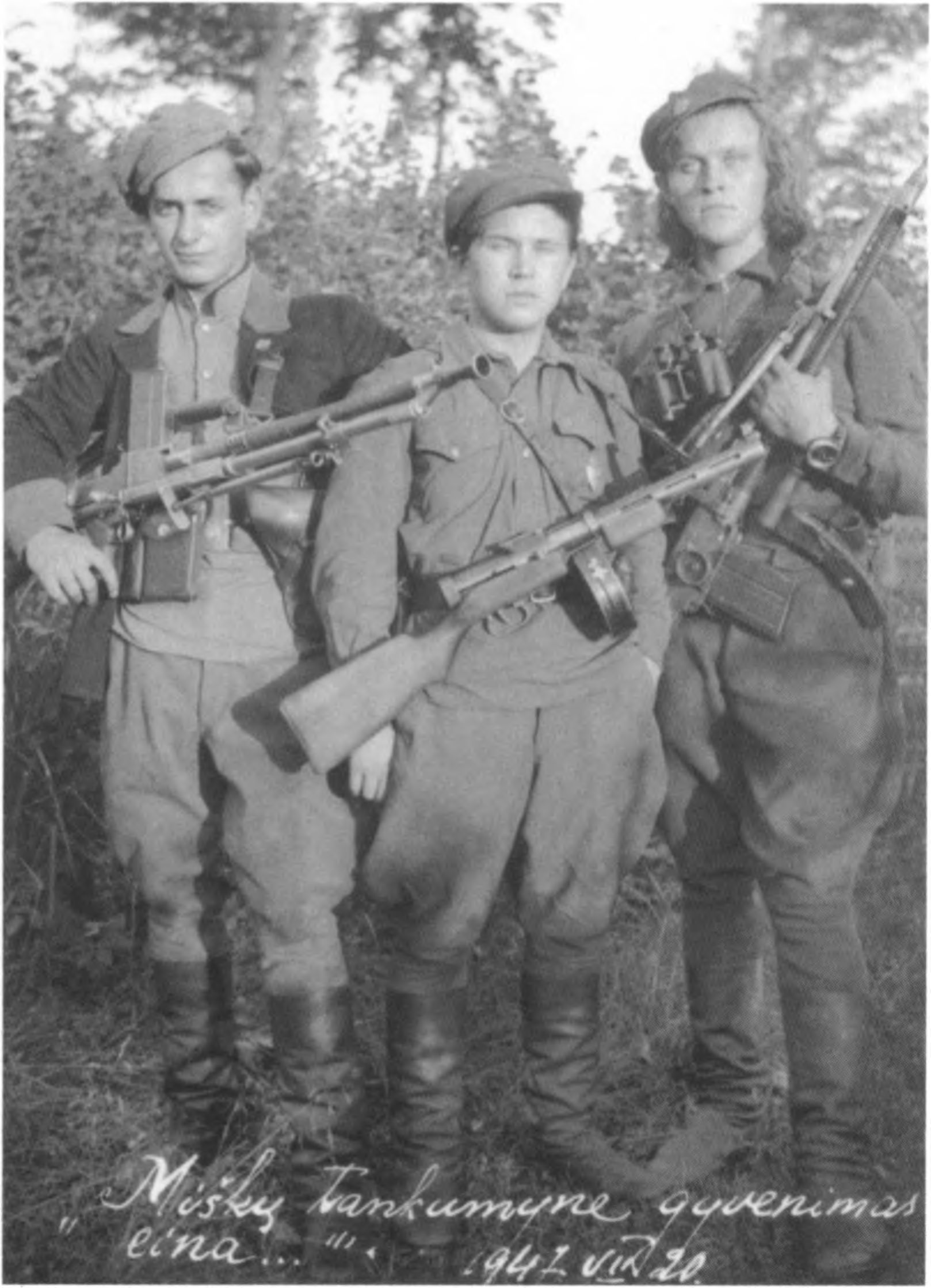 Vytautas Reklickas-Liučys, Benediktas Narkevičius-Algis, ir Adolfas Bureika-Hitleris,