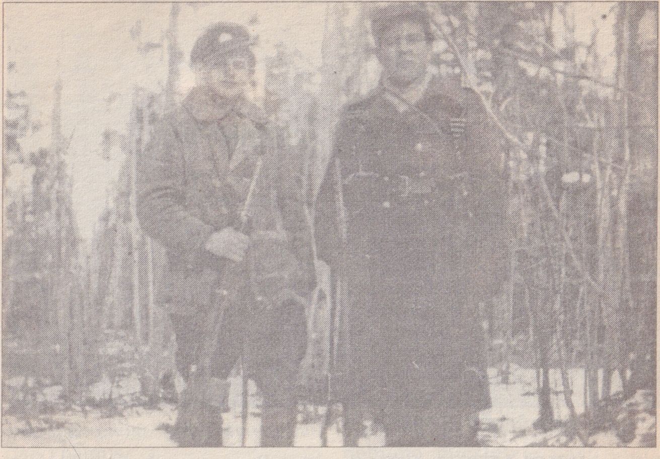 Ryšininkas, "Debesėlis" ir Julius Mikolaitis "Karvelis" (dešinėje)