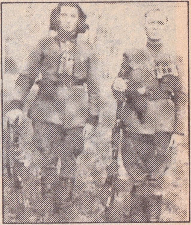 E. Daučiūnas “Jokeris”, A. Ambrazas “Ponas” -“Paukštelio” būrio&nbsp;partizanai